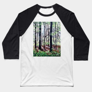 'Deep Woods Along the Glen Burney Trail' Baseball T-Shirt